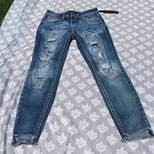 Distressed jeans